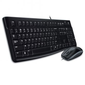 Logitech Πληκτρολόγιο - Ποντίκι USB Wired MK120 Black (920-002541)