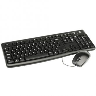 Logitech Πληκτρολόγιο - Ποντίκι USB Wired MK120 Black (920-002541)