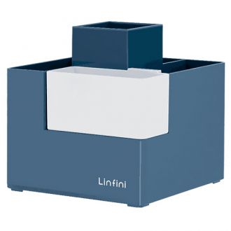 Deli μολυβοθήκη 6 θέσεων Linfini 12x12x13cm Blue Z072