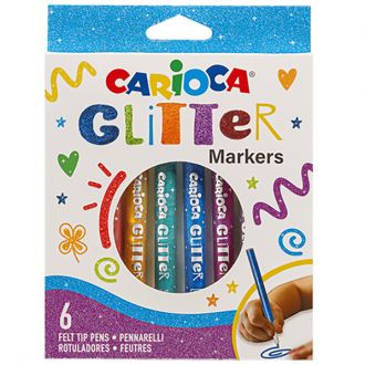 Carioca μαρκαδόρος Glitter 6τμχ.