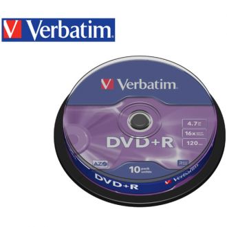 Verbatim DVD+R 16x 4.7GB 10τμχ. (43498)