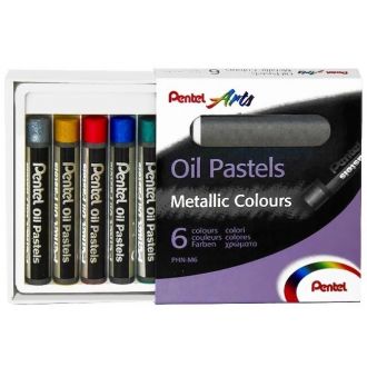 Pentel Λαδοπαστέλ 6 χρώματα Metallic