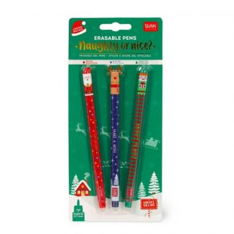 Legami erasable pen 0.7mm Christmas edition set 3pcs