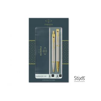 Parker Set Στυλό I.M. Duo Brushed Metal GT Rollerball - Ballpen (1158.9024.56)